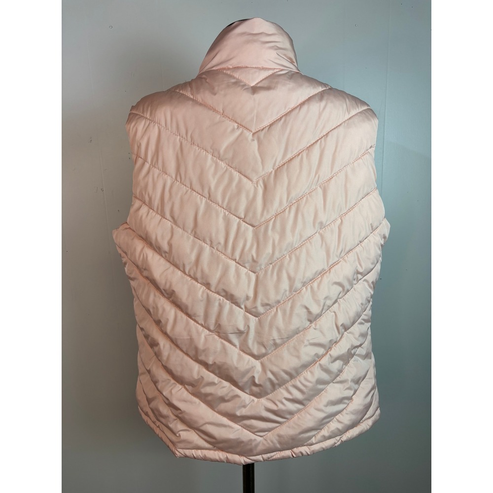 Gap Puffer Vest XL Peach Pink Quilted Full Zip Outerwear Sleeveless Jacket - Picture 5 of 9